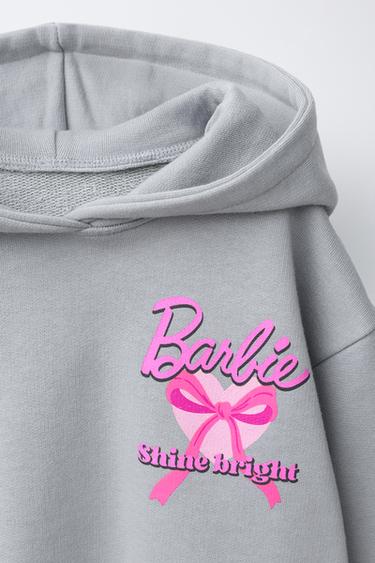 SWEAT À CAPUCHE NŒUD BARBIE™ MATTEL - Gris chiné de Zara - Image 2