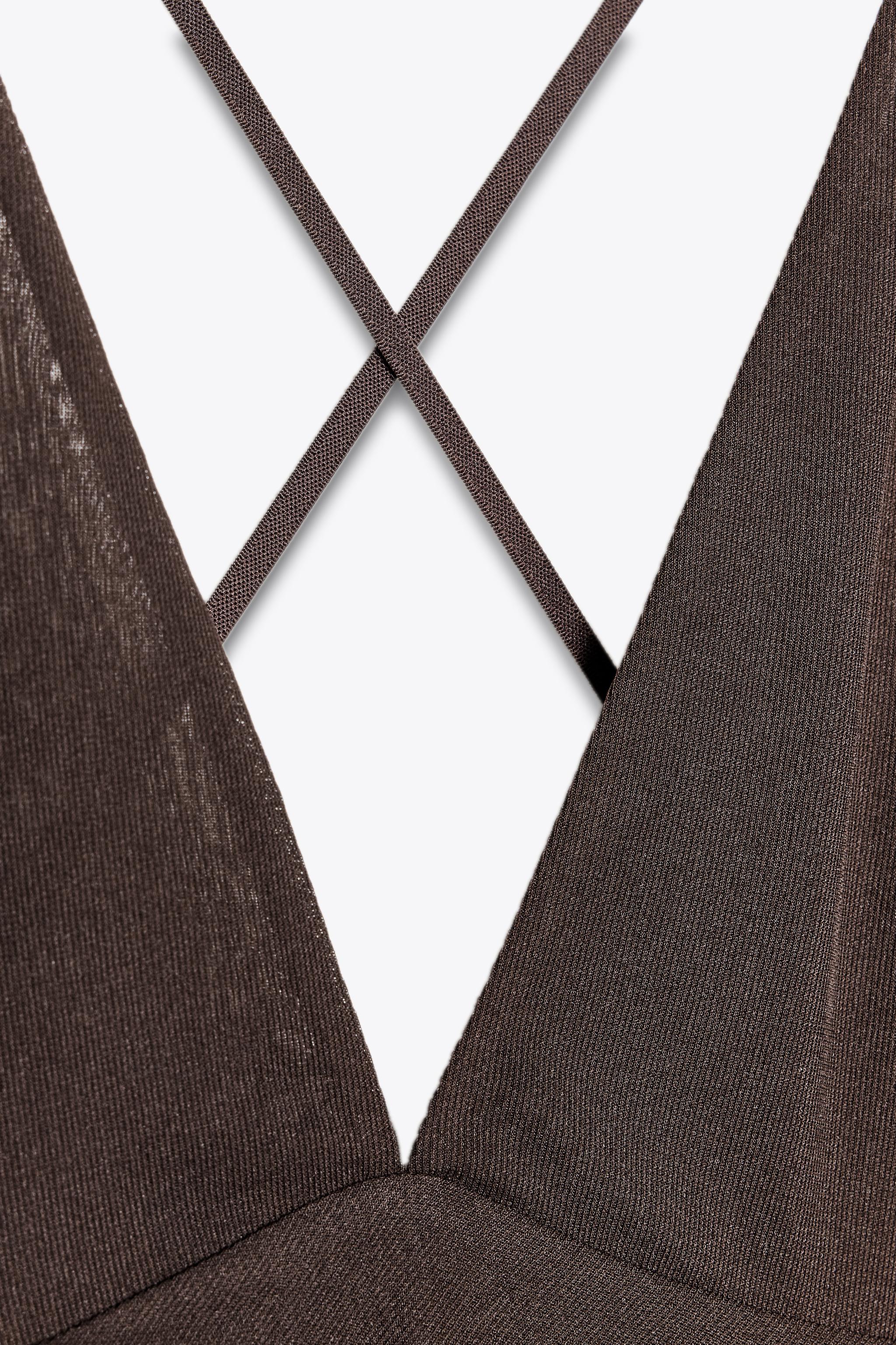 ASYMMETRIC TULLE DRESS - Chocolate | ZARA Australia