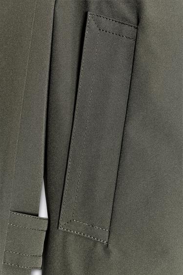 TRENCH CROISÉ DÉPERLANT ET COUPE-VENT - Kaki de Zara - Image 10