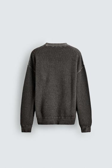 WASHED PRINTED JUMPER - Black by Zara - Image 7