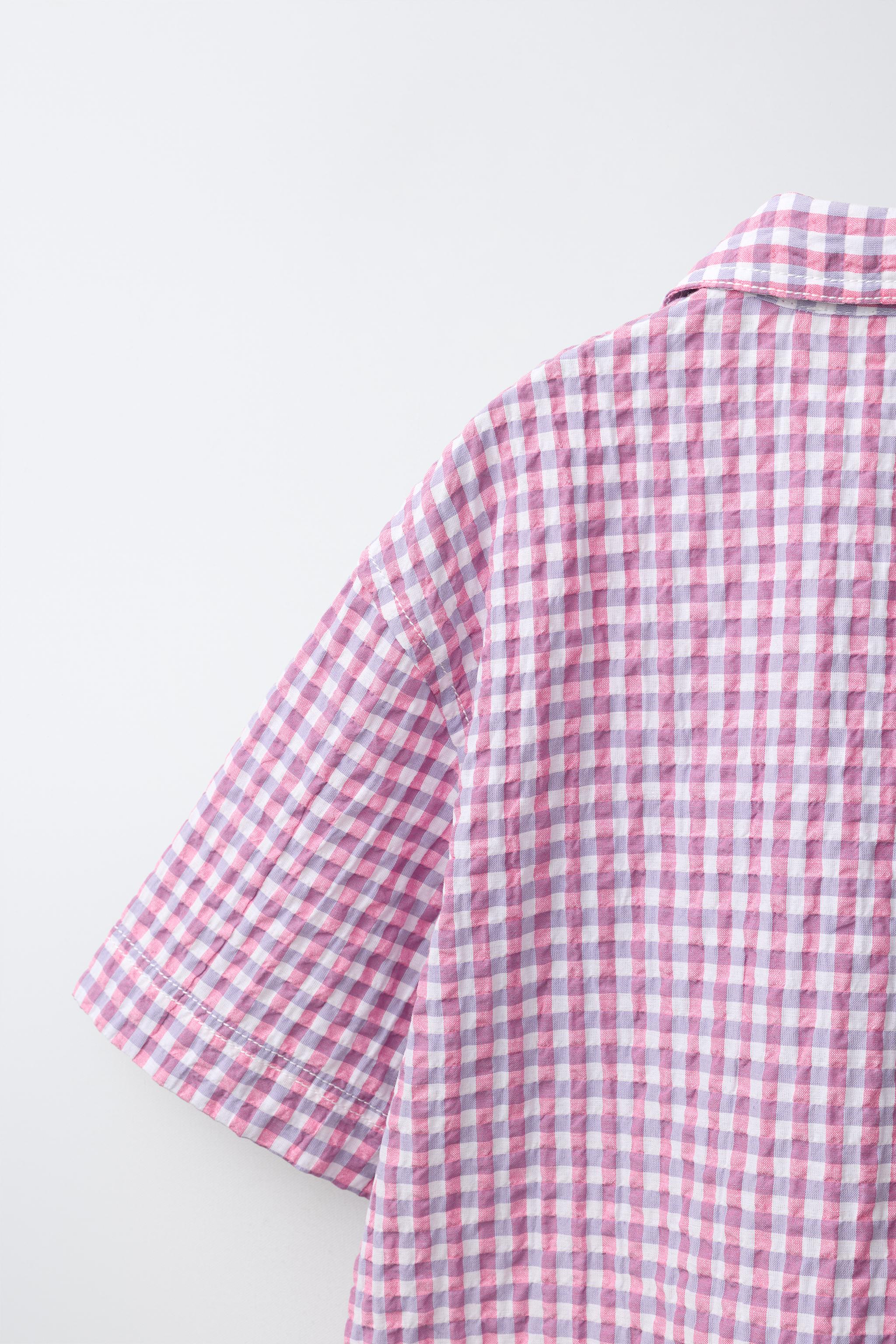 CHEMISE À CARREAUX EFFET FROISSÉ