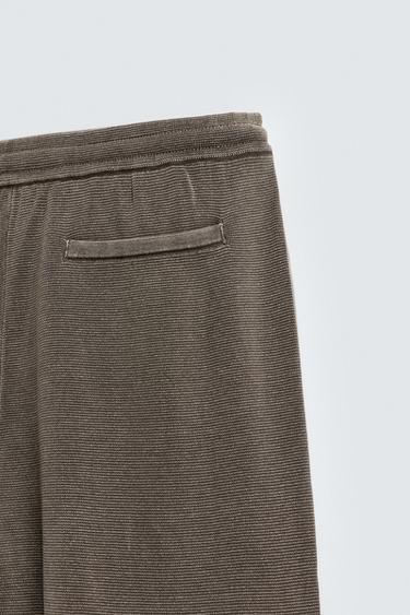 PANTALON EN MAILLE STRUCTURÉ - Tabac de Zara - Image 3
