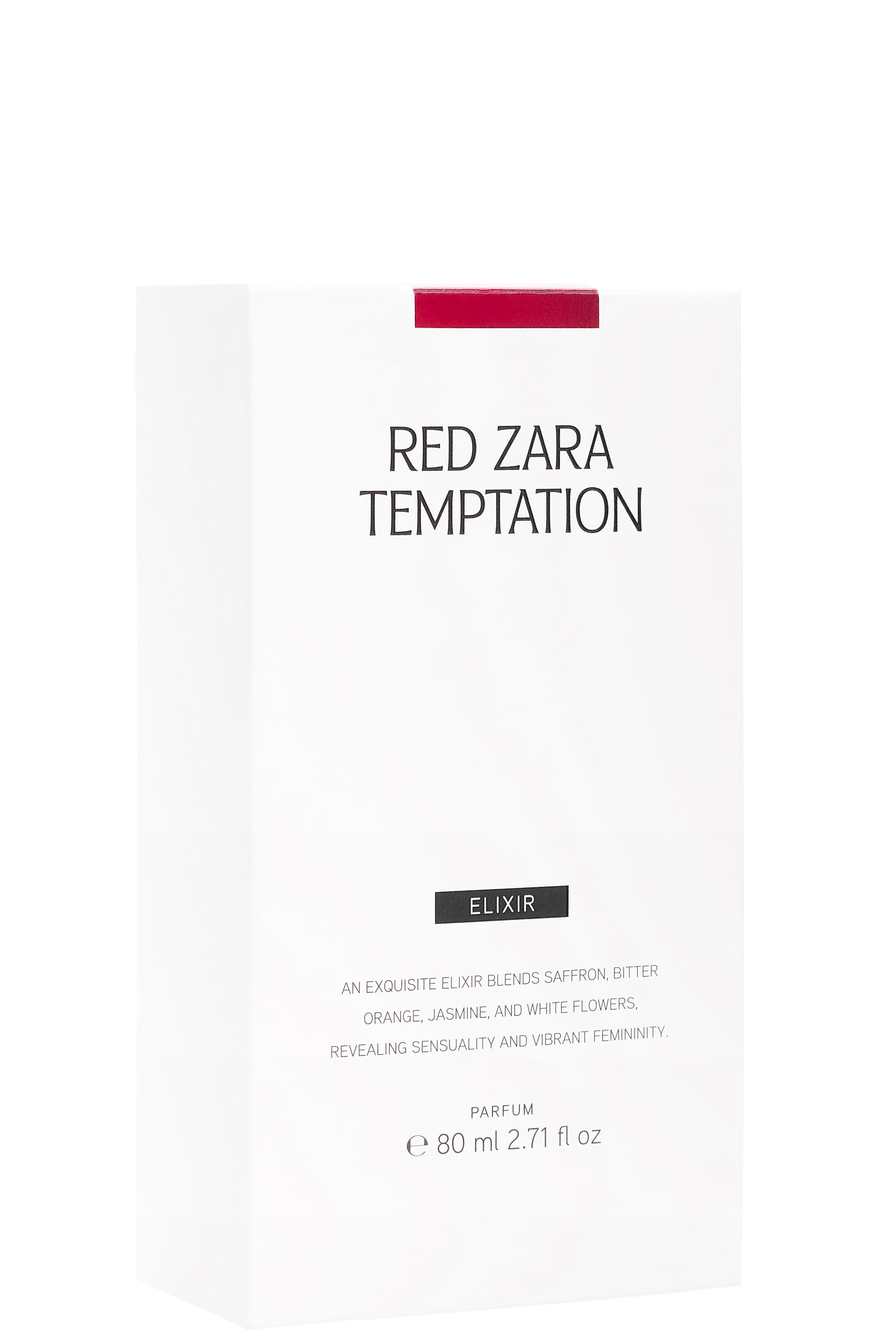 RED ZARA TEMPTATION ELIXIR PARFUM 80ML (2.71 FL. OZ). — TINTED LEATHER