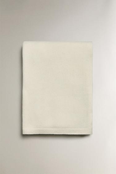 CASHMERE THROW - Ecru by Zara