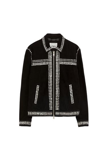 STUDDED SUEDE JACKET