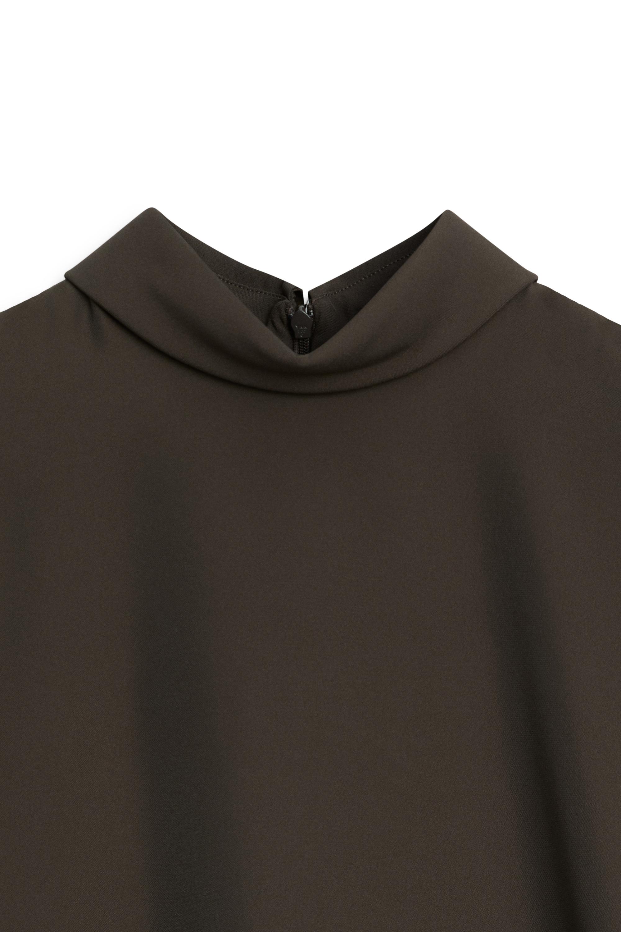 Flowing high neck asymmetric blouse - LIMITED EDITION