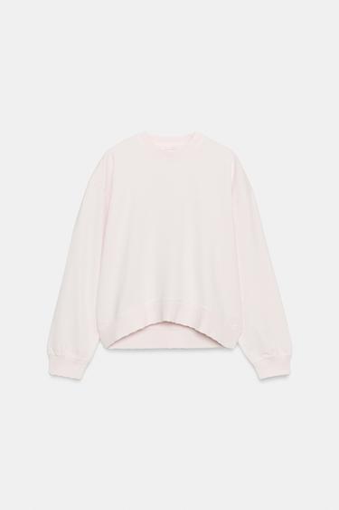 SWEAT EFFET DÉLAVÉ - Rose pastel de Zara - Image 5