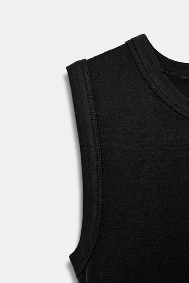 BODY SANS MANCHES - Noir de Zara - Image 6