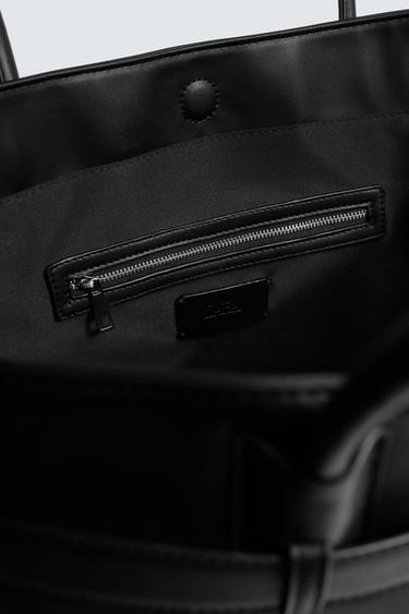 BELTED TOTE BAG - Black by Zara - Image 5