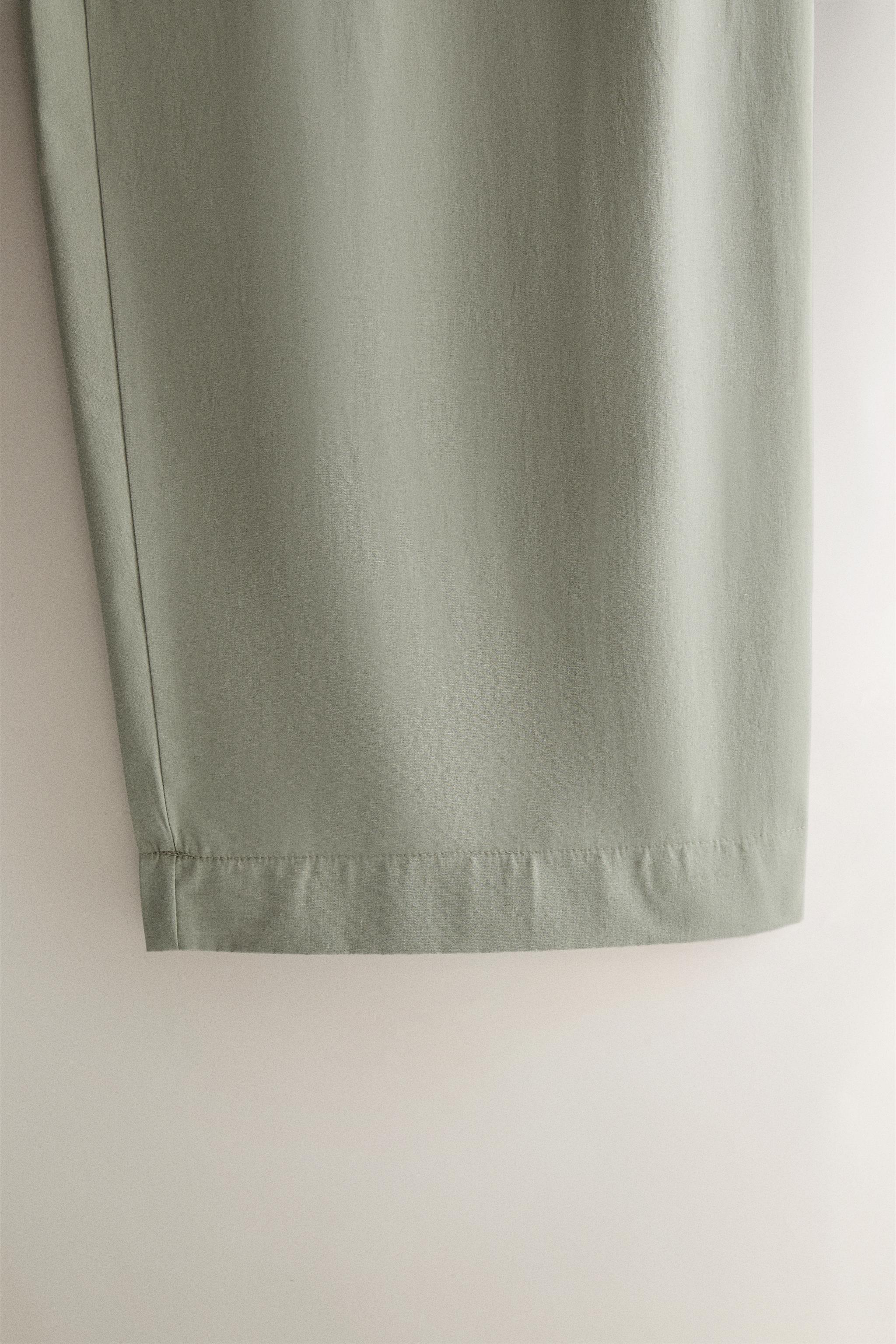 POPLIN PANTS - Mid-green | ZARA United States