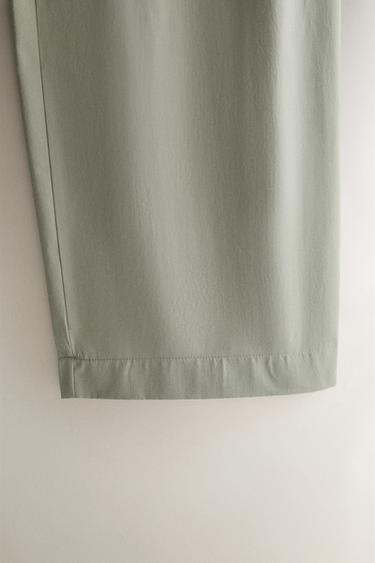 PANTALON POPELINE - Vert moyen de Zara - Image 2