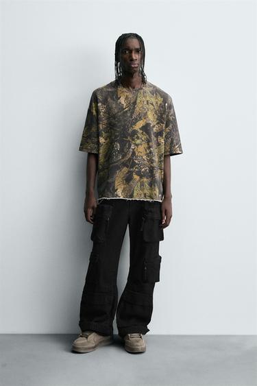 ABSTRACT PRINT SWEATSHIRT - Light khaki by Zara - Image 0