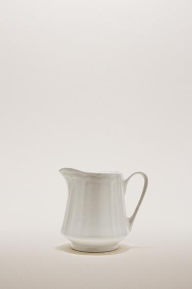 PORCELAIN MILK JUG WITH RAISED PATTERN - White by Zara - Image 4