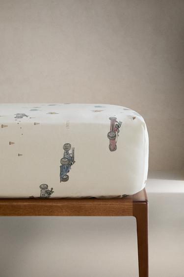 LENÇOL BAIXO INFANTIL CÃO PILOTO DE CORRIDAS - Multicolor da Zara - Imagem 0