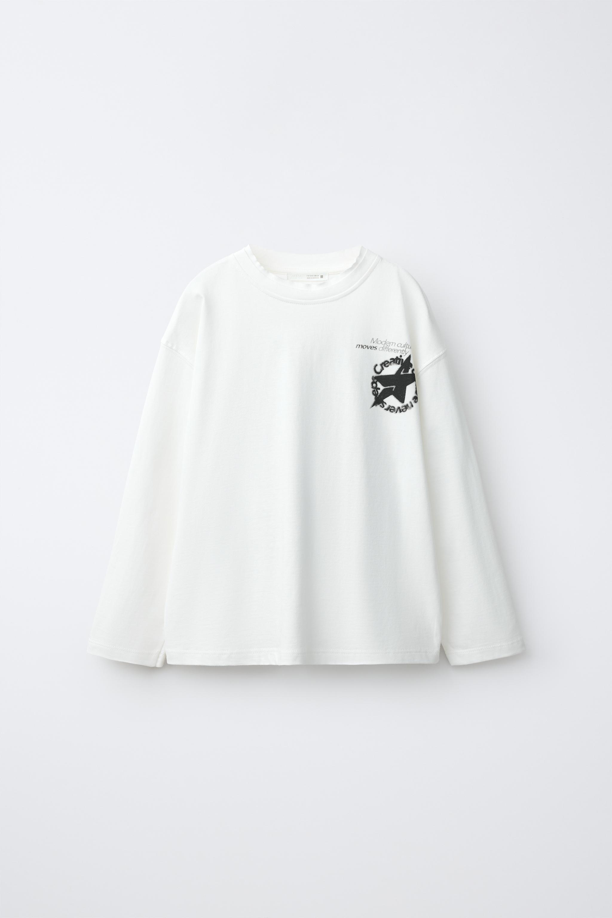 SPRAY PRINT T-SHIRT - Oyster-white | ZARA United States