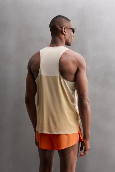 DÉBARDEUR TECHNIQUE COLOR BLOCK - Blanc cassé de Zara - Image 2