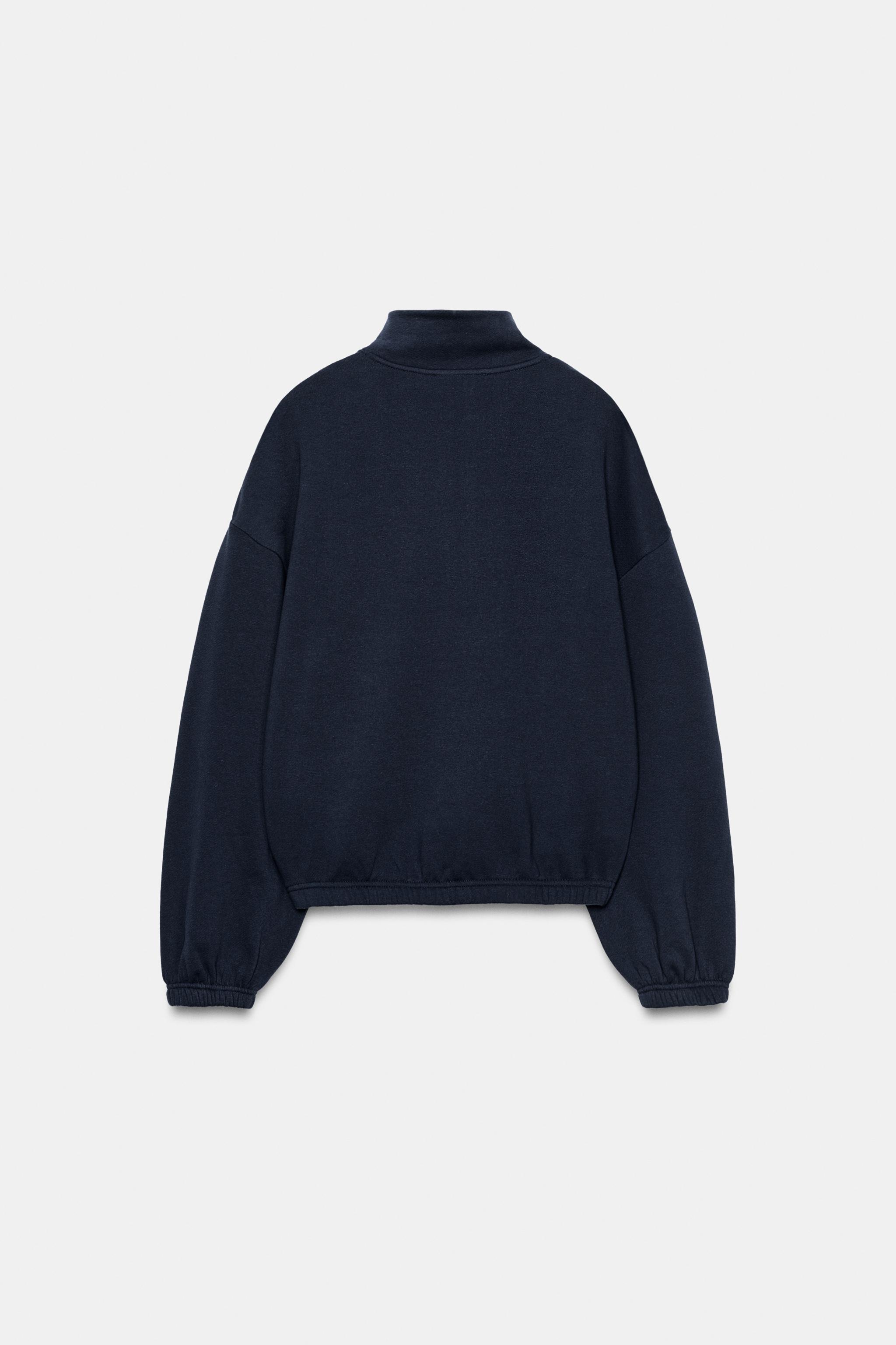 Женские худи Zara METALLIC ZIPPER SWEATSHIRT — фото 9