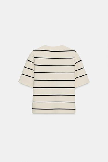 STRIPED SHORT SLEEVE CARDIGAN - striped by Zara - Image 5