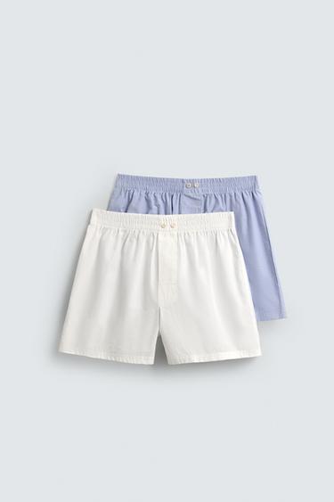 COMBINED POPLIN BOXERS, 2-PACK, LIMITED EDITION - various by Zara