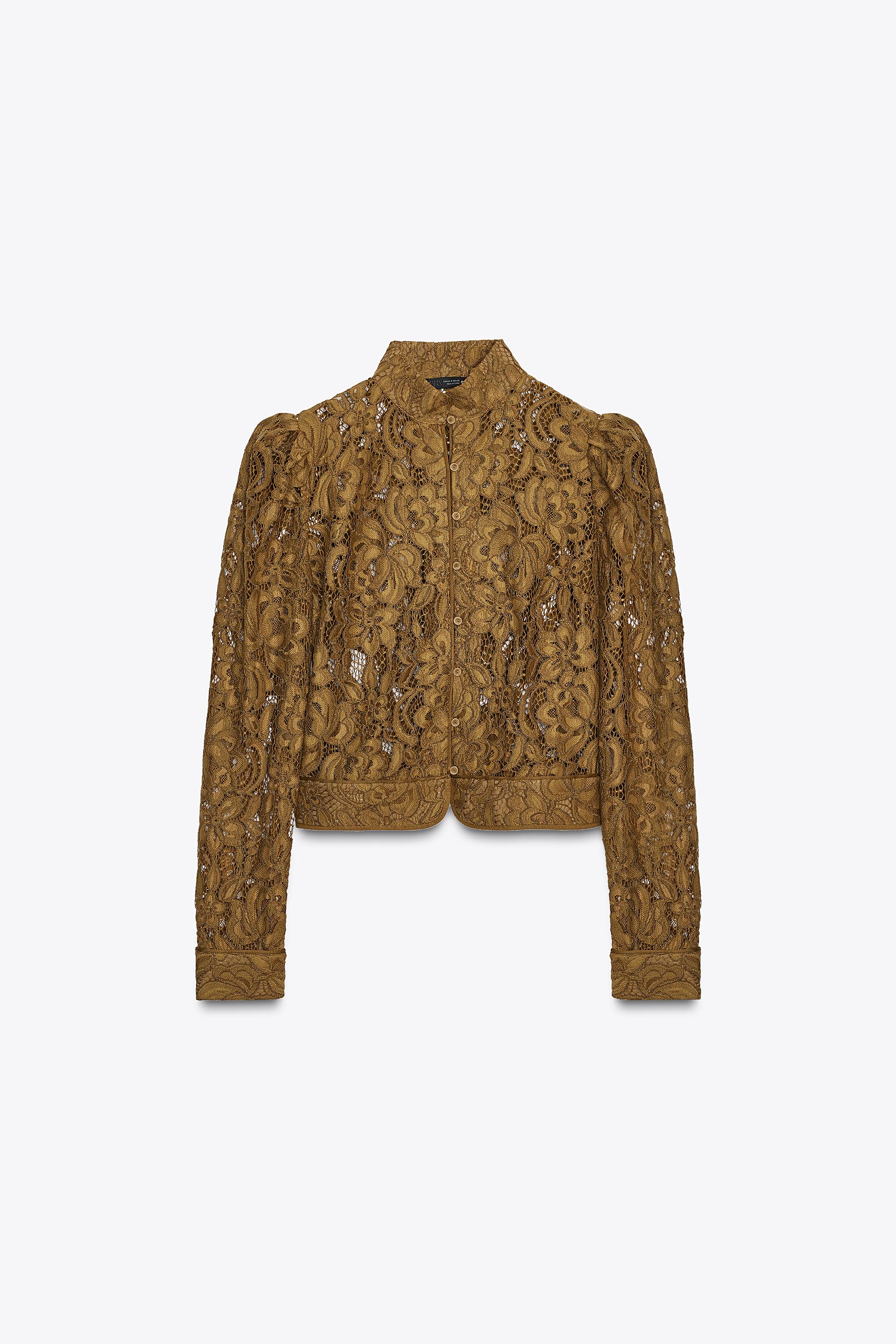 ZW COLLECTION LACE JACKET WITH BALLOON SLEEVES