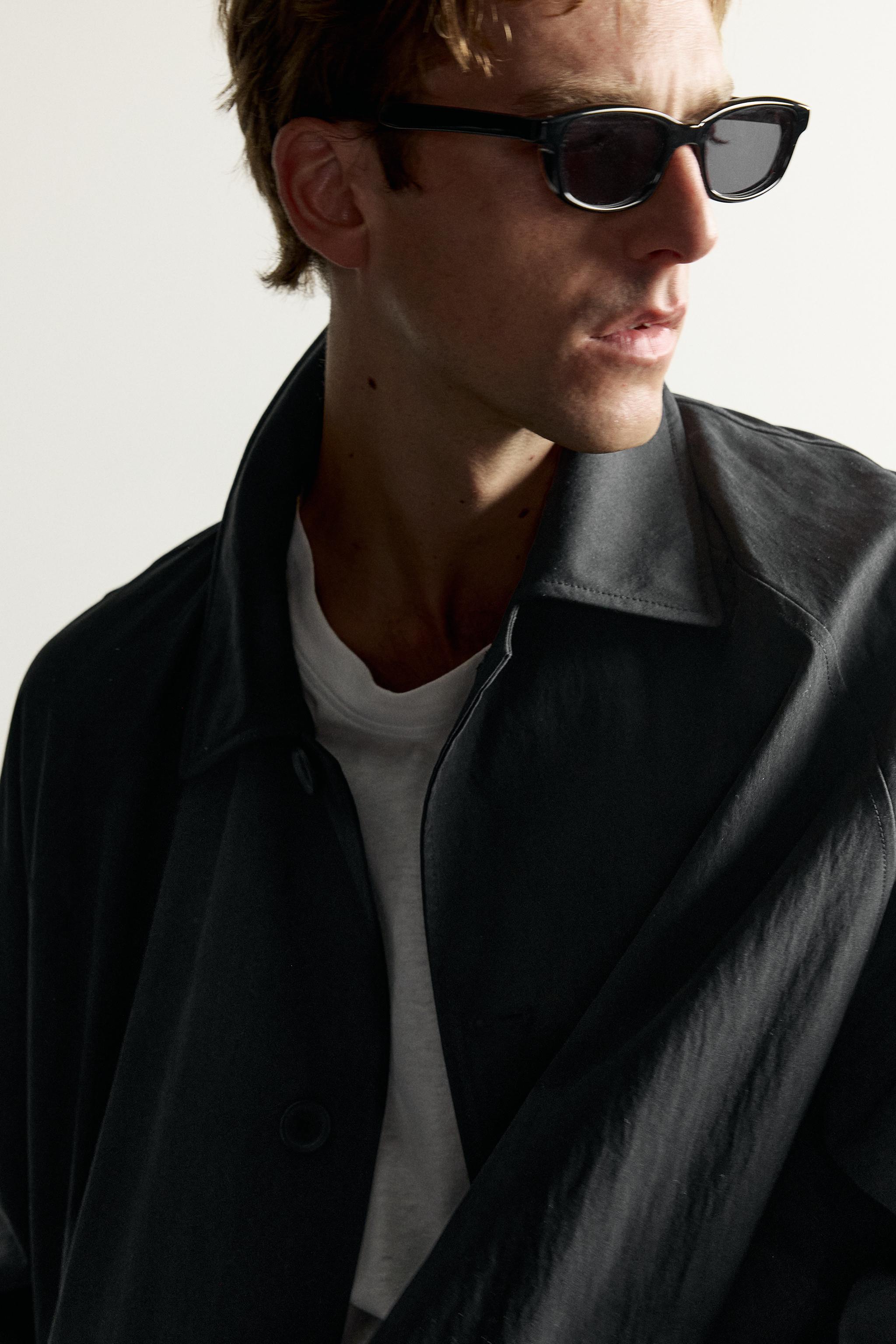CONTRAST RELAXED FIT TRENCH COAT