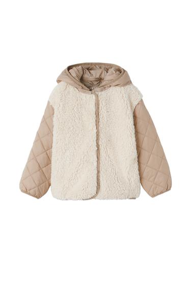 COMBINED FAUX SHEARLING JACKET