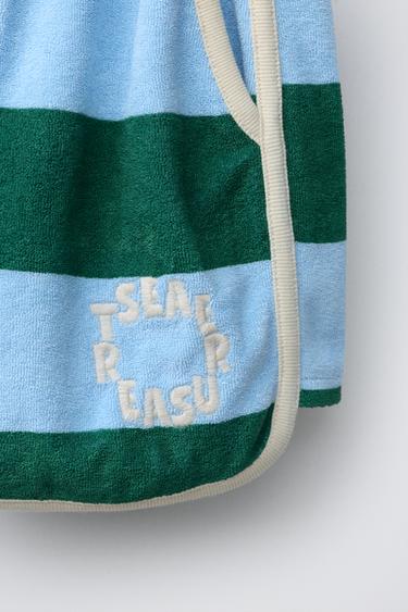 STRIPED TERRY BERMUDA SHORTS - Light blue by Zara - Image 3