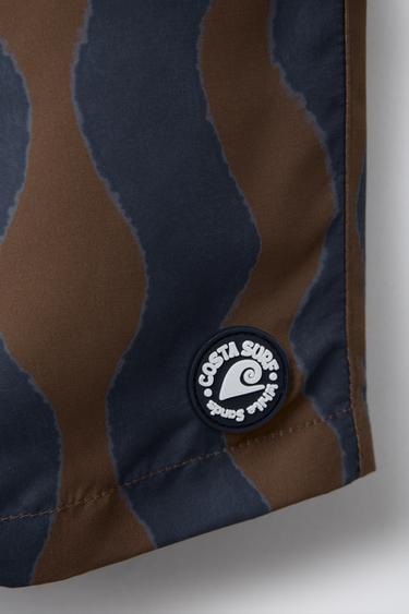 6-14 YEARS/ WAVE PRINT SWIM SHORTS - Blue by Zara - Image 3