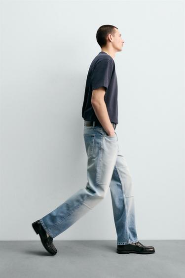 STRAIGHT-LEG SEAM JEANS - Light blue by Zara - Image 5