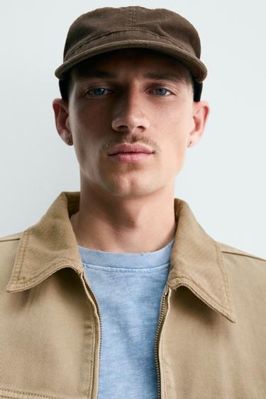 CONTRAST COLLAR CROPPED FIT JACKET - camel by Zara - Image 4
