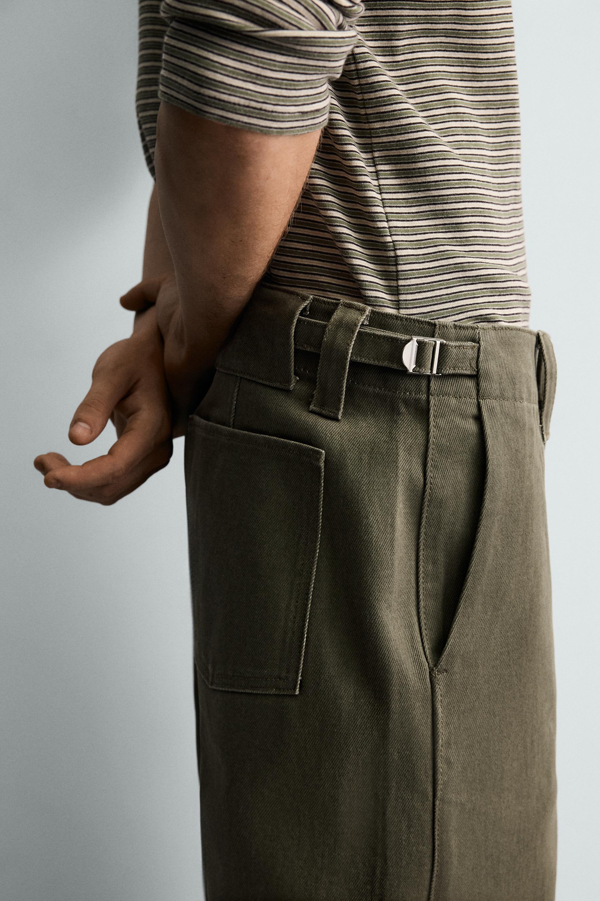 RELAXED FIT CHINO PANTS WITH BELT LOOPS