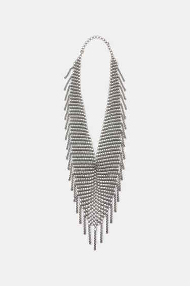 حزام شبكي بحلقات وشراريب - فضي by Zara