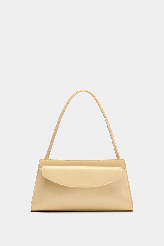 FLAP SHOULDER BAG - Beige by Zara - Image 0