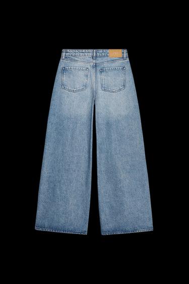 JEANS Z1975 WIDE LEG HOHER BUND BUNDFALTEN - Mittelblau von Zara