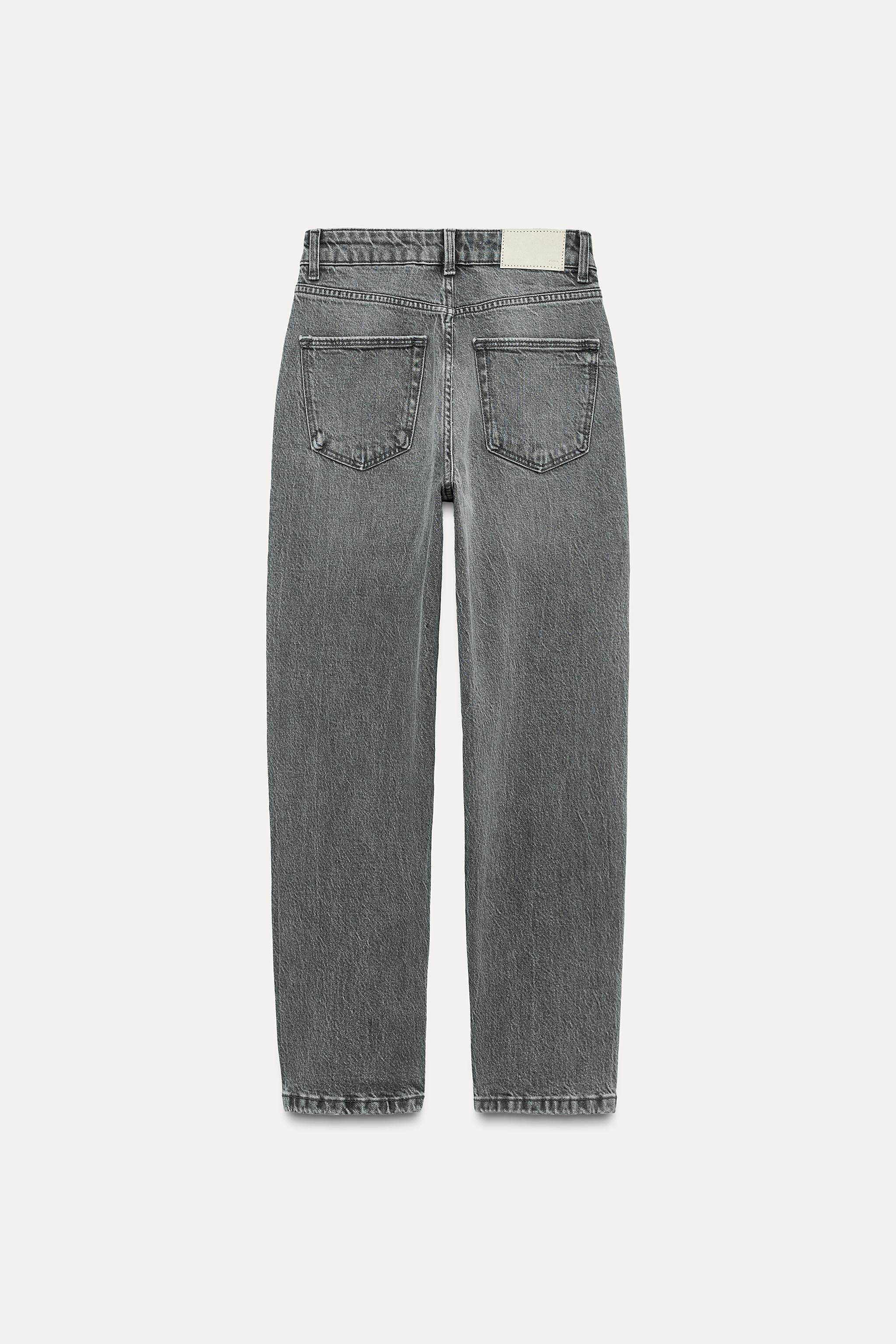 Mom Jeans Pantalones Zara Mujer Tiro Alto Mom Fit Vaqueros Blancos
