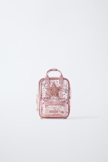 Zaras MÖNSTERSTICKAD MINIRYGGSÄCK - Rosa