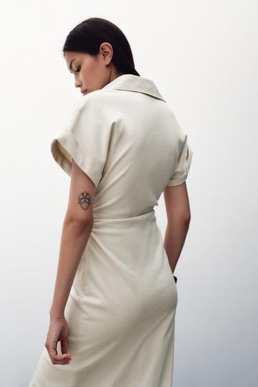 Robe IRO TAMMY - Taille US 2 / FR 38 - Couleur Écru - Neuve Sans étiquettes (Marque IRO, Origine NORDSTROM)