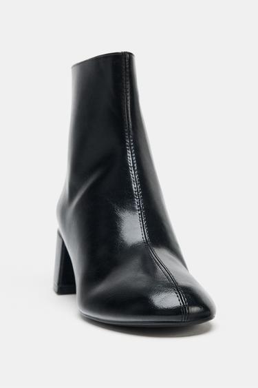 BLOCK HEEL ANKLE BOOTS - Black by Zara - Image 2