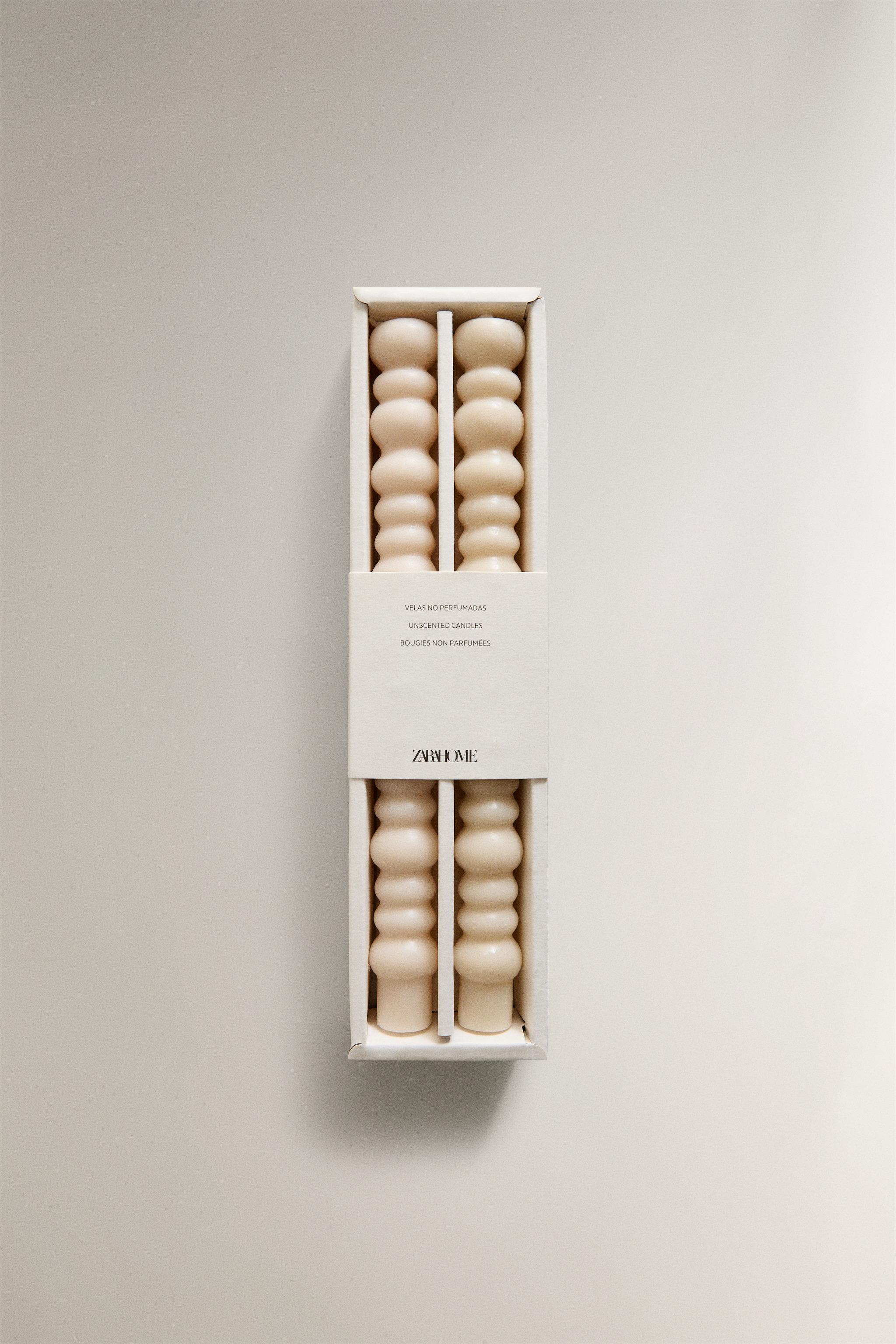 PACK OF WAVY DECORATIVE CANDLES (PACK 2)