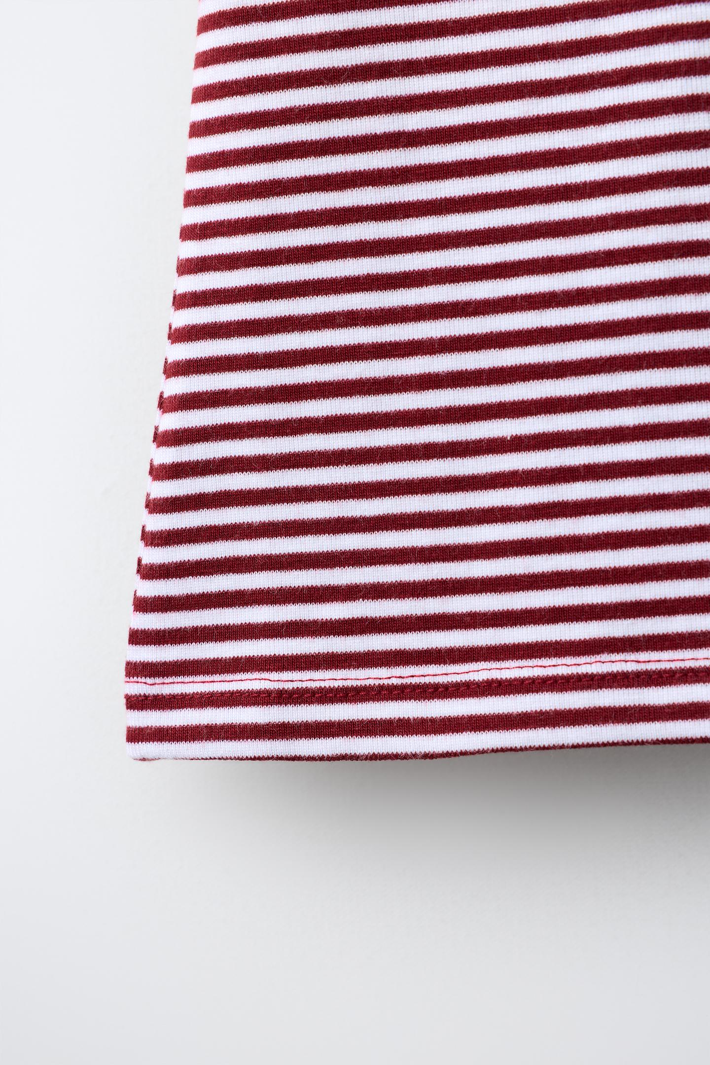 Детская футболка Zara Cotton-Modal Striped, цвет: Полосатый — фото 4