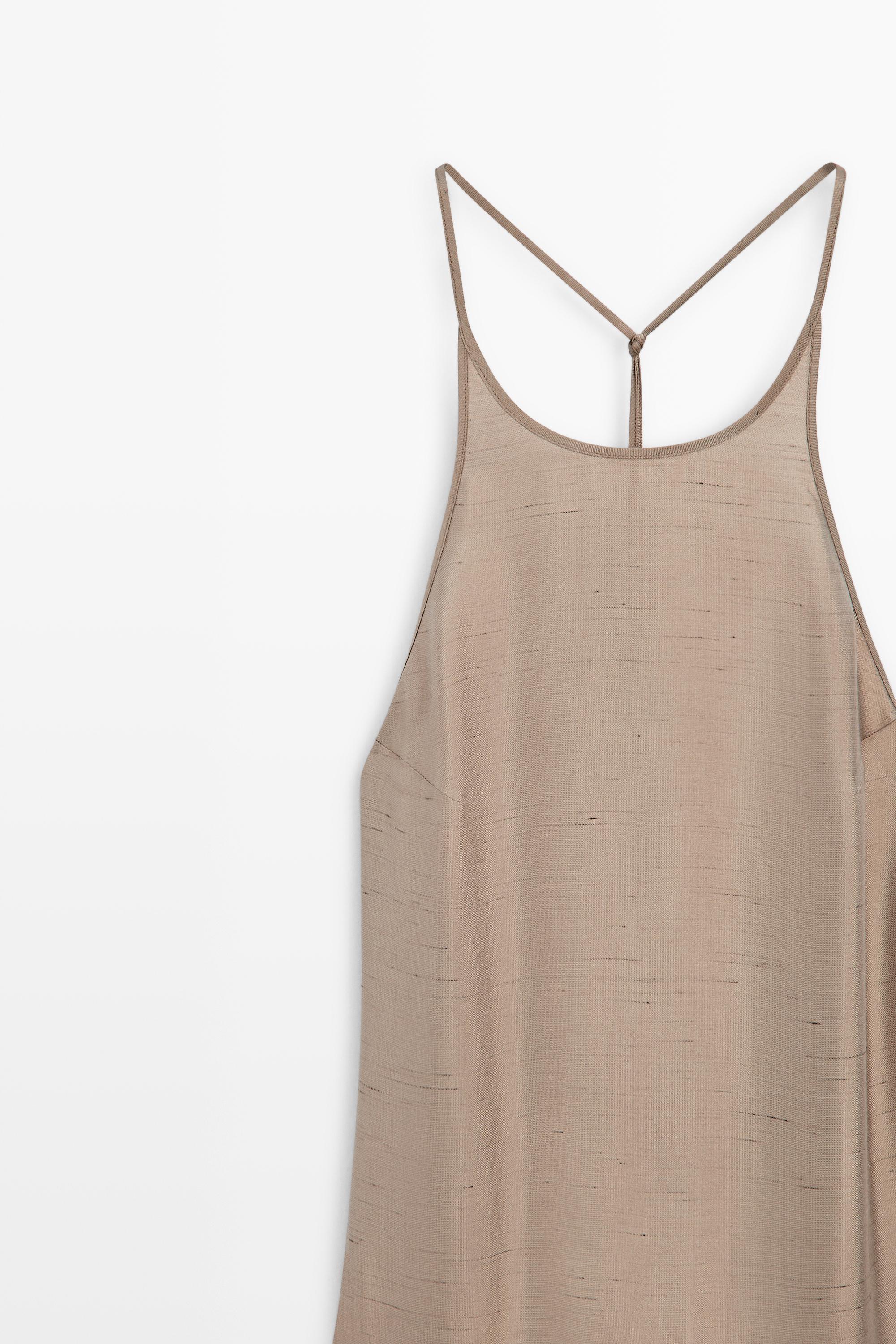 Satin halter flowing dress - STUDIO