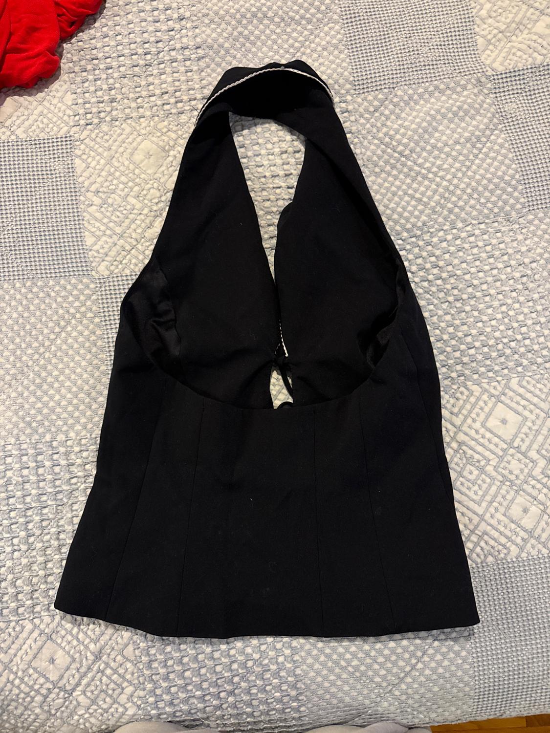 CONTRAST TIED HALTER TOP - Image 2