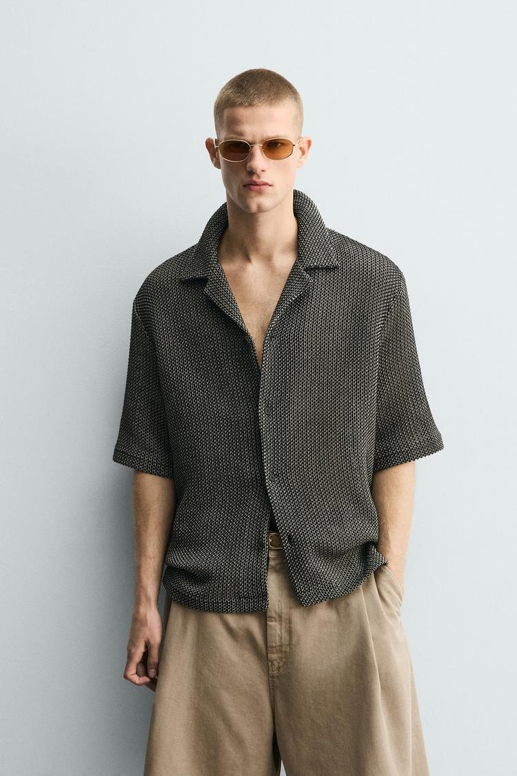 ZARA RELAXED FIT TEXTURED SHIRT