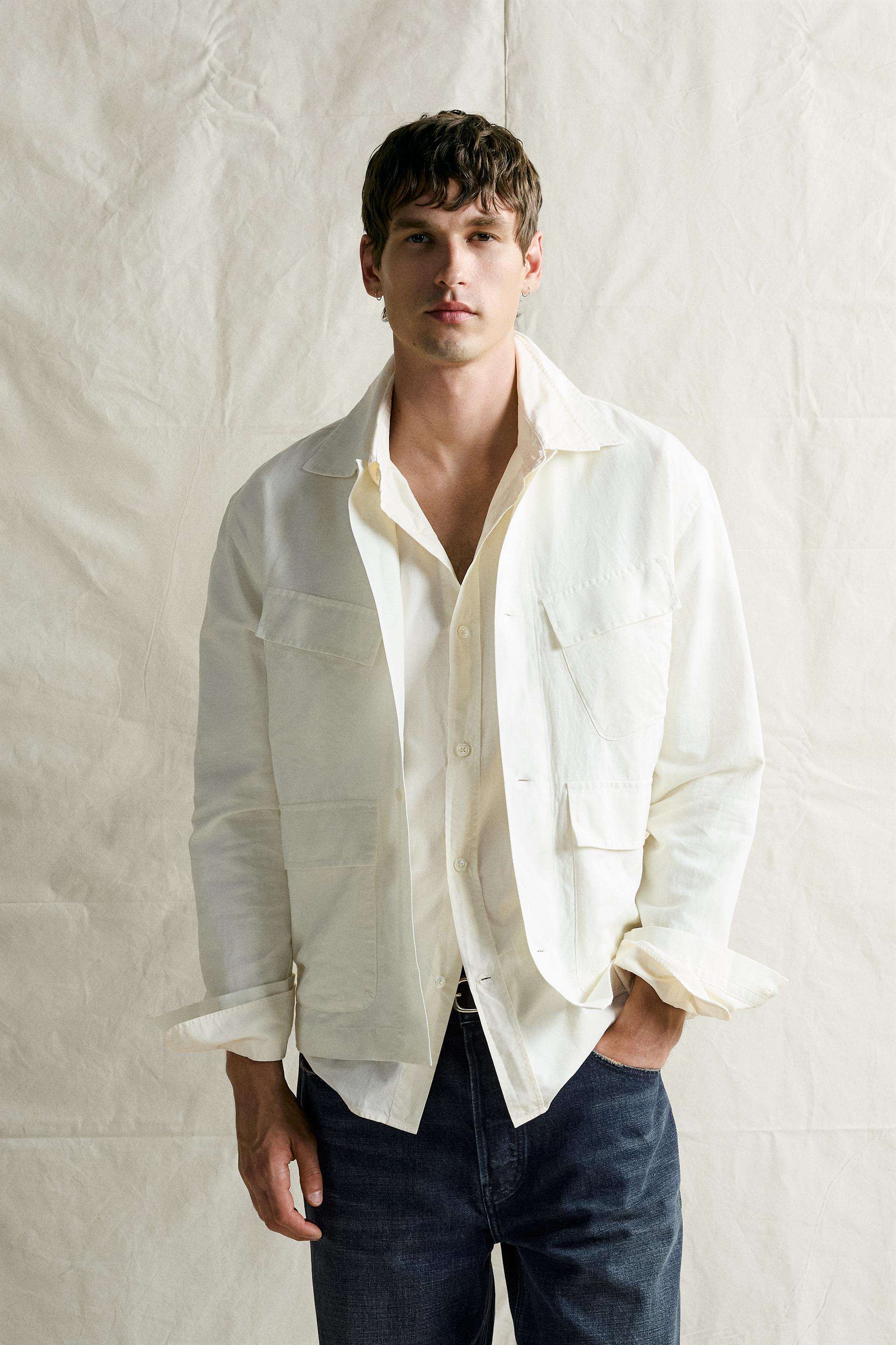 HEMP-COTTON REGULAR FIT OVERSHIRT