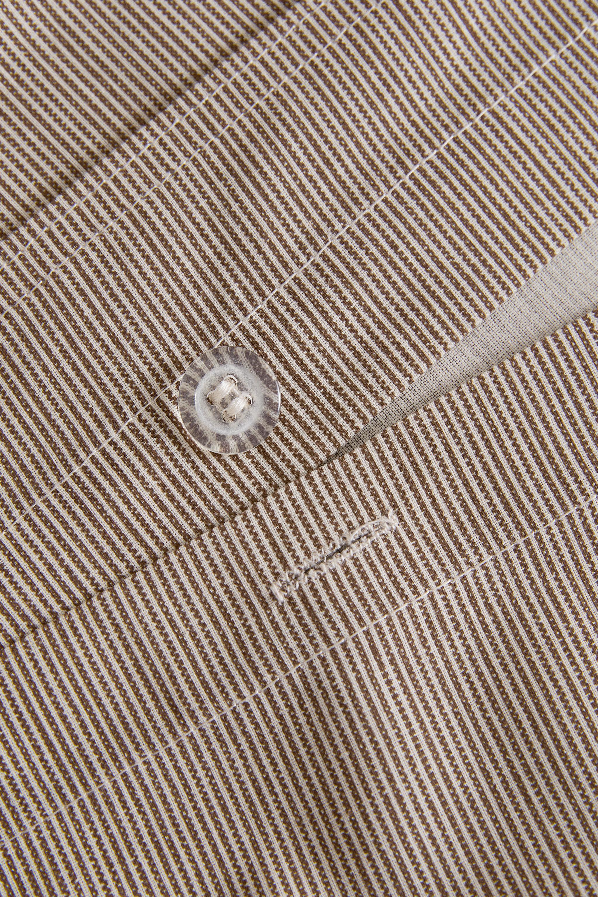 FADED STRIPED COTTON DUVET COVER