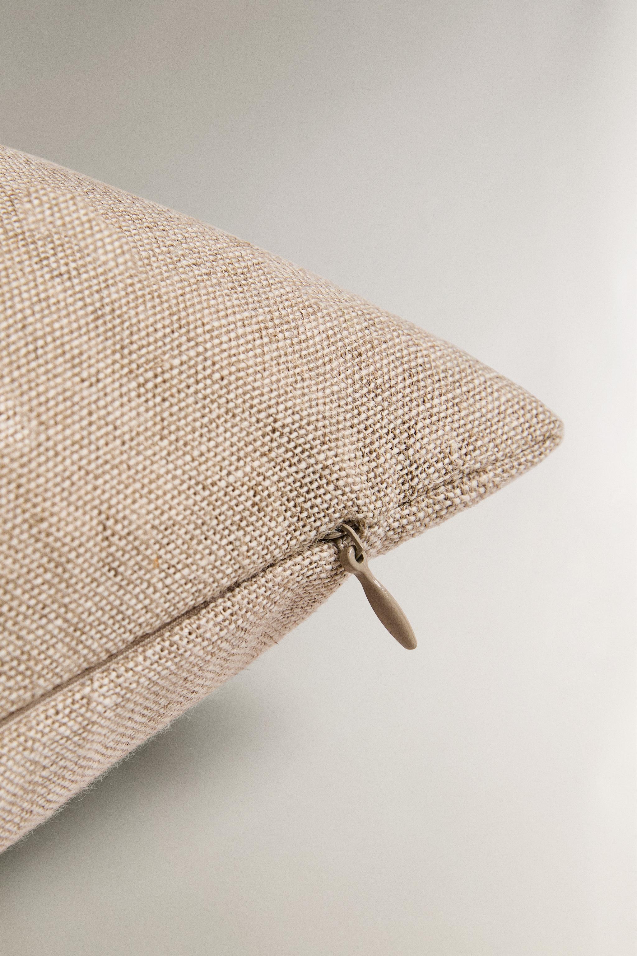 HOUSSE DE COUSSIN LIN FLEURS