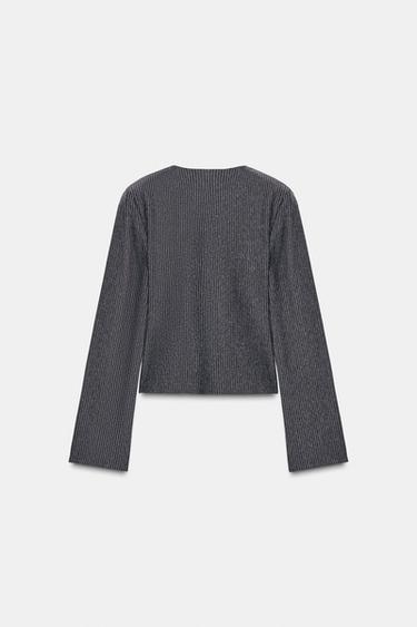 TOP À ÉPAULETTES À RAYURES DIPLOMATE - Rayures de Zara - Image 7