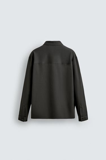 CAMISA POLO CON VISCOSA - Verde oscuro de Zara