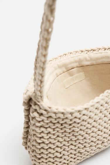 MACRAMÉ CROSSBODY BAG - Ecru White by Zara - Image 3