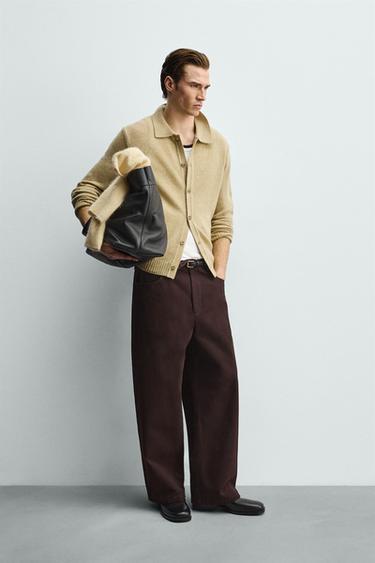 100% WOOL CARDIGAN - Light green by Zara - Image 3